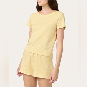 NWT Cozyland Suzie pajama set in checkers sun-kissed